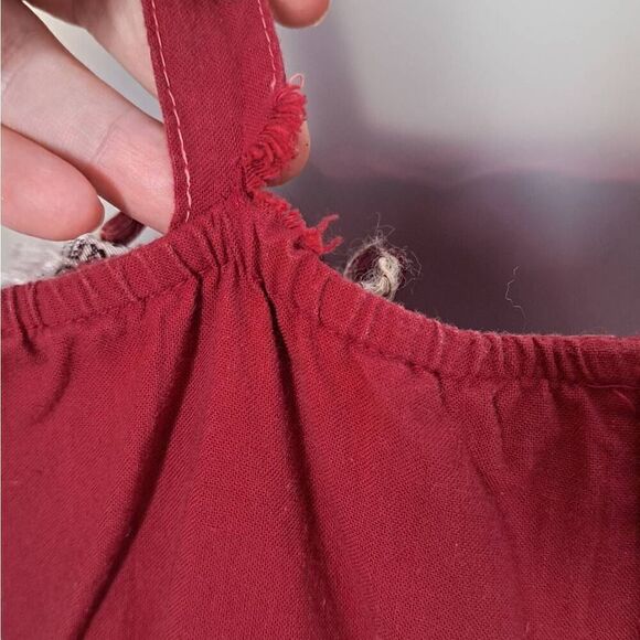 Young Edwardian Vintage 1970s Burgundy Floral Embroidered Disco Jumpsuit - Picture 9 of 12